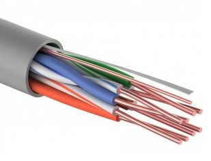 Кабель витая пара U/UTP, CAT 5e, ZH нг(А)-HF, 4PR, 24AWG, INDOOR, SOLID, серый, 305 м, REXANT Фото