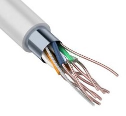 Кабель витая пара F/UTP, CAT 5e, ZH нг(А)-HF, 4PR, 24AWG, INDOOR, SOLID, серый, 305 м, REXANT Фото