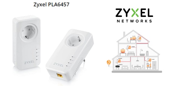 Беспроводная высокоскоростная домашняя сеть с сетевым адаптером Powerline Zyxel PLA6457 Беспроводная высокоскоростная домашняя сеть с сетевым адаптером Powerline Zyxel PLA6457
