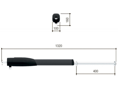 ATS30DGM - Привод 24 В линейный, самоблокирующийся, со встроенными концевыми выключателями, для створок до 3 м. Фото