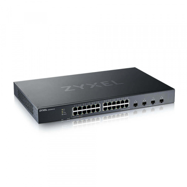 XGS1935-28, 28 Port Smart Managed Switch, 24x Gigabit Copper and 4x 10G SFP+, hybrid mode, standalon 24-портовый гигабитный Smart L3 Lite коммутатор с 4 аплинками 10G Фото