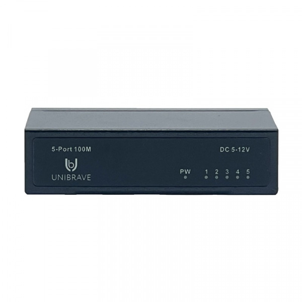 UB-SW-1005-12V Сетевой неуправляемый коммутатор Unibrave на 5 портов 100 Мбит/c, 12V Фото UB-SW-1005-12V Сетевой неуправляемый коммутатор Unibrave на 5 портов 100 Мбит/c, 12V Фото