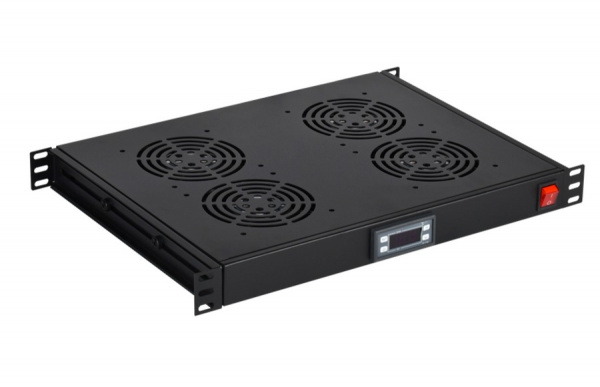 ITK Модуль вентил. 1U с цифр. термостатом 4 вент. черный Фото ITK Модуль вентил. 1U с цифр. термостатом 4 вент. черный Фото