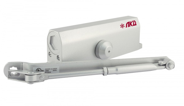 Доводчик дверной ЛКД-ДС-60-110, с задержкой закрывания, до 110 кг, EN3-5, цвет серебро, гидравлический, морозостой Доводчик дверной ЛКД-ДС-60-110, с задержкой закрывания, до 110 кг, EN3-5, цвет серебро, гидравлический, морозостой
