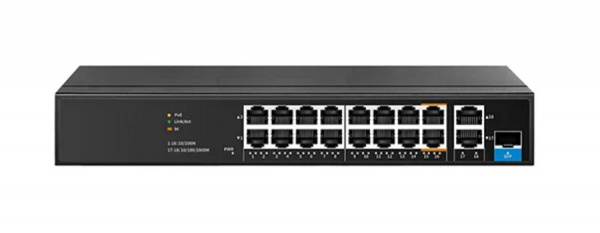 AT-NS-16P2G-1GS-150 (3F) 16-портовый РОЕ коммутатор с 2 Uplink и 1 SFP Фото