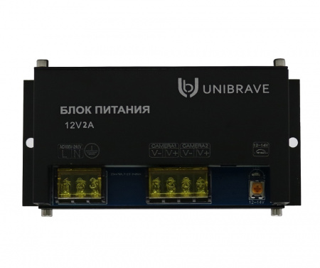 Блок питания Unibrave UB-БП-12V2A-2CH, металл Фото