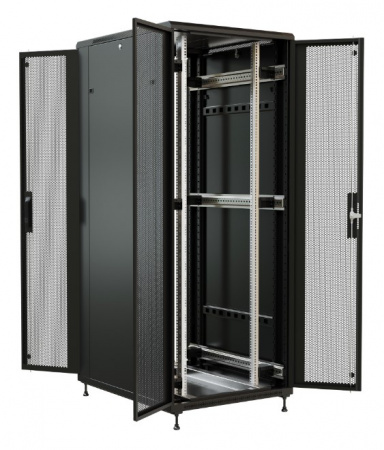 WR-TT-4286-DD-RAL9004 Шкаф напольный 19-дюймовый, 42U, 2055x800х600 мм (ВхШхГ) Фото