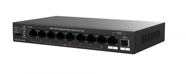 TEG1110PF-8-120W 10-портовый неуправляемый PoE-коммутатор Фото