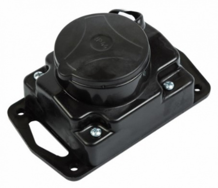 Розетка штепсельная переносная с заземляющим контактом влагозащищенная IP44 16 А REXANT Фото