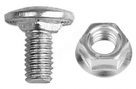 Комплект (Винт М6х10 DIN 603+гайка М6) (100 шт.) Фото