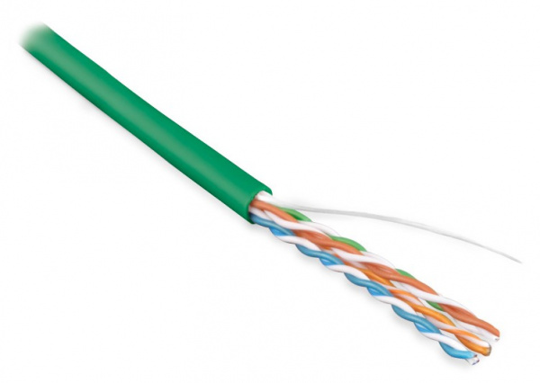 Кабель витая пара Hyperline Cat5e U/UTP, UUTP4-C5E-S24-IN-LSZH-GN-305, (305 м) неэкранированная Фото Кабель витая пара Hyperline Cat5e U/UTP, UUTP4-C5E-S24-IN-LSZH-GN-305, (305 м) неэкранированная Фото