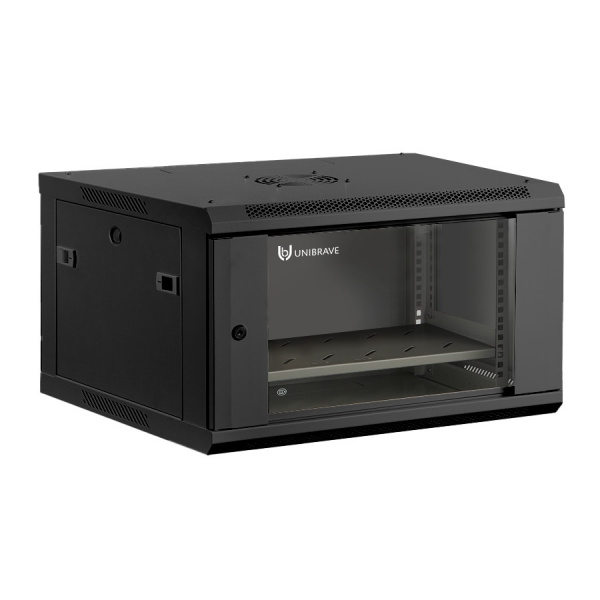 UB-WMC-6U-60/45-GD (B) Шкаф телекоммуникационный настенный 19 UB-WMC-6U-60/45-GD (B) Шкаф телекоммуникационный настенный 19