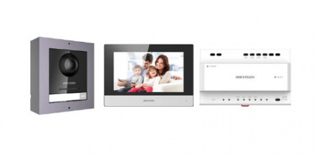 DS-KIS702-P(B) комплект 2-х проводного видеодомофона Фото