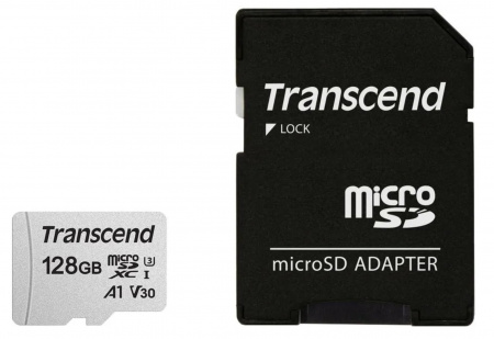 Карта памяти 128GB MicroSD UHS-I U1 Transcend 300S 100 МБ/с Class 10 R95 + SD адаптер Фото