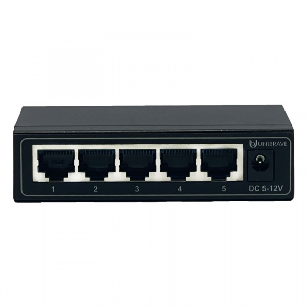 UB-SW-1005-12V Сетевой неуправляемый коммутатор Unibrave на 5 портов 100 Мбит/c, 12V Фото UB-SW-1005-12V Сетевой неуправляемый коммутатор Unibrave на 5 портов 100 Мбит/c, 12V Фото