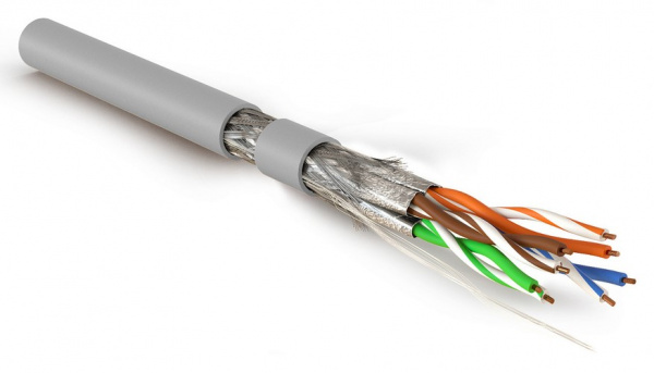 Кабель витая пара Hyperline Cat7а S/FTP, SFTP4-C7A-S23-IN-LSZH-GY-500, (500 м) экранированная Фото Кабель витая пара Hyperline Cat7а S/FTP, SFTP4-C7A-S23-IN-LSZH-GY-500, (500 м) экранированная Фото