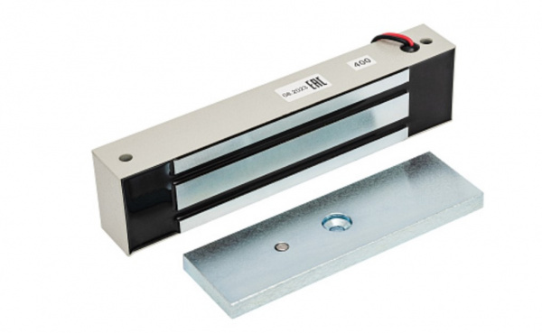 ML-400 K Электромагнитный влагозащищенный замок с уголком, цвет серый  Фото