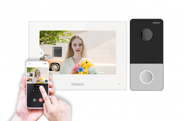 HiWatch DS-D100IKWF(B) комплект IP видеодомофонии Фото