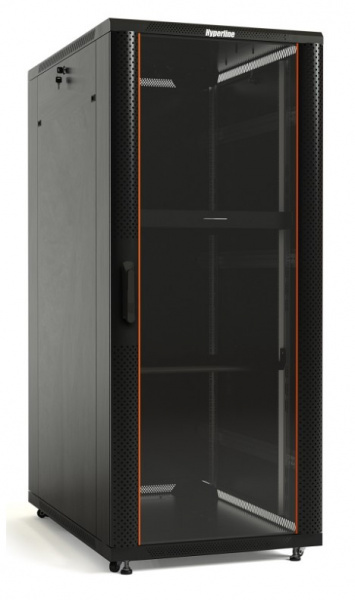 Hyperline TTB-4266-AS-RAL9004 Шкаф напольный 19-дюймовый, 42U, 2055x600х600 мм (ВхШхГ) Фото
