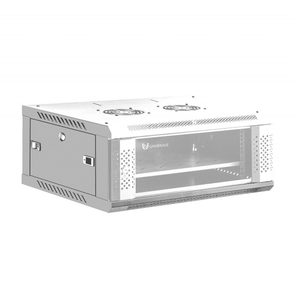 UB-WMC-4U-60/45-GD (G) Шкаф телекоммуникационный настенный 19 UB-WMC-4U-60/45-GD (G) Шкаф телекоммуникационный настенный 19