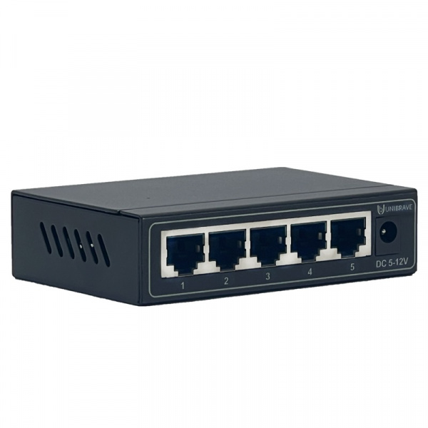 UB-SW-1005-12V Сетевой неуправляемый коммутатор Unibrave на 5 портов 100 Мбит/c, 12V Фото UB-SW-1005-12V Сетевой неуправляемый коммутатор Unibrave на 5 портов 100 Мбит/c, 12V Фото