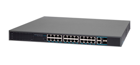 AT-NS-24GP2G-2GS-450 (B) 28 портовый РoЕ коммутатор неуправляемый Фото