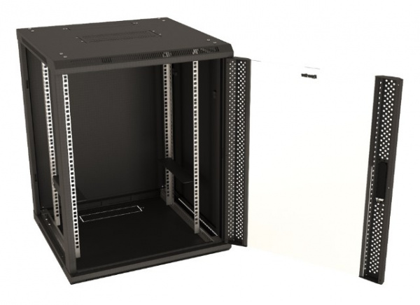 Hyperline TWB-FC-1866-GP-RAL9004 Шкаф настенный 19-дюймовый (19