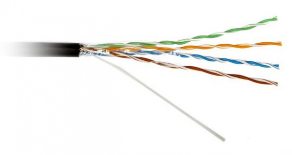 Кабель витая пара Hyperline Cat5e U/UTP, UUTP4-C5E-S24-SW-OUT-PE-BK-500, (24 AWG) (500 м) Фото Кабель витая пара Hyperline Cat5e U/UTP, UUTP4-C5E-S24-SW-OUT-PE-BK-500, (24 AWG) (500 м) Фото