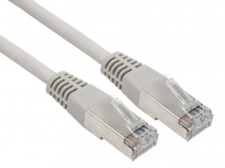 Патч-корд FTP категория 6 LSZH, длина 1 метр, экранированный, серый REXANT Фото