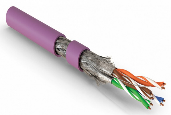 Кабель витая пара Hyperline Cat7 S/FTP, SFTP4-C7-P26-IN-LSZH-VL-500, (500 м) экранированная Фото Кабель витая пара Hyperline Cat7 S/FTP, SFTP4-C7-P26-IN-LSZH-VL-500, (500 м) экранированная Фото