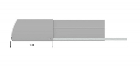 DFWN2500 - Профиль резиновый, чувствительный  с механическим контактом 2500 мм Фото