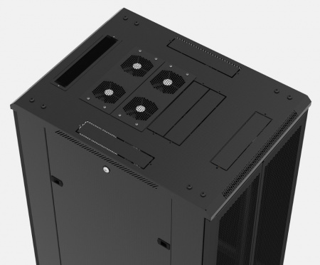 Hyperline TTB-4266-AS-RAL9004 Шкаф напольный 19-дюймовый, 42U, 2055x600х600 мм (ВхШхГ) Фото