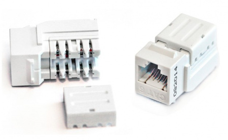 Hyperline KJNE-8P8C-C6-90-WH Вставка Keystone Jack RJ-45(8P8C), категория 6 Фото