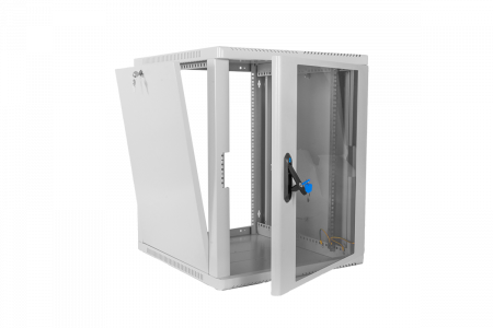 Шкаф телекоммуникационный настенный сварной 12U (600 × 500) съёмные стенки, дверь стекло Фото