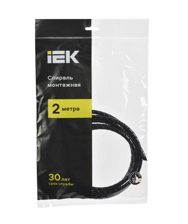 Спираль монтажная СП-09 черная (2м/упак) IEK Фото