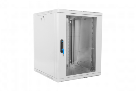 Шкаф телекоммуникационный настенный сварной 12U (600 × 500) съёмные стенки, дверь стекло Фото