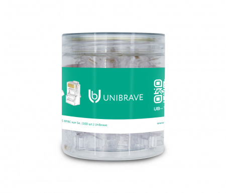 Джек RJ-45 8P8C кат 5е. (100 шт.) Unibrave Фото