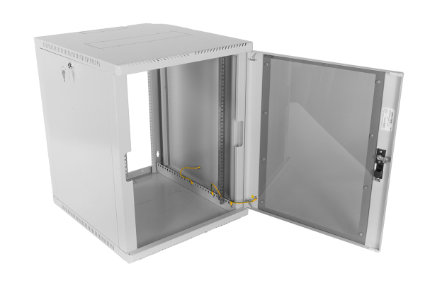 Шкаф телекоммуникационный настенный сварной 12U (600 × 500) съёмные стенки, дверь стекло Фото