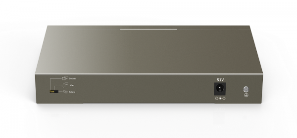 F1110P-8-102W Неуправляемый PoE коммутатор с 8 портами PoE и 2 Гигабитными портами Фото