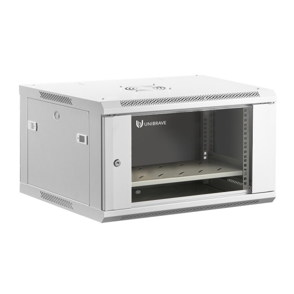 UB-WMC-6U-60/45-GD (G) Шкаф телекоммуникационный настенный 19 UB-WMC-6U-60/45-GD (G) Шкаф телекоммуникационный настенный 19