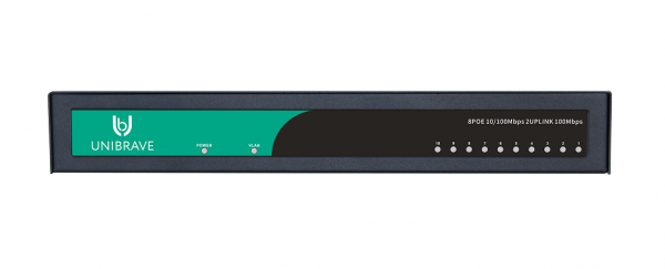 UB-SW-8F2F-96 out Base Неуправляемый коммутатор Unibrave с поддержкой PoE на 8 портов с внешним адаптером питания Фото UB-SW-8F2F-96 out Base Неуправляемый коммутатор Unibrave с поддержкой PoE на 8 портов с внешним адаптером питания Фото