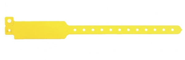 Браслет Mifare, IL-25MY, одноразовый, мягкий ПВХ (жёлтый) Фото