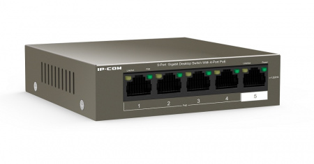 G1105P-4-63W 5-портовый гигабитный PoE коммутатор IP-COM с 4 портами PoE 10/100/1000 Мбит/с, 1 Uplink 10/100/1000 Мбит/с Фото