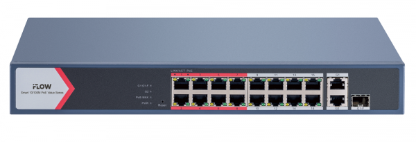 F-SW-EM418POE-VM/L POE-коммутатор смарт-управляемый с грозозащитой 6кВ Фото