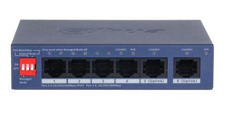 DH-CS4006-4GT-36 4-портовый гигабитный PoE коммутатор с функцией облачного управления Фото