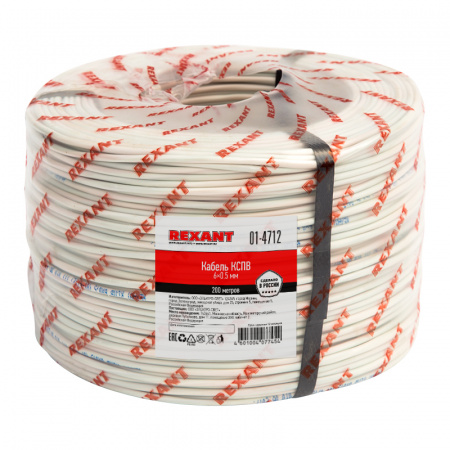 Кабель сигнальный REXANT КCПB 6х0,5 мм, бухта 200м Фото