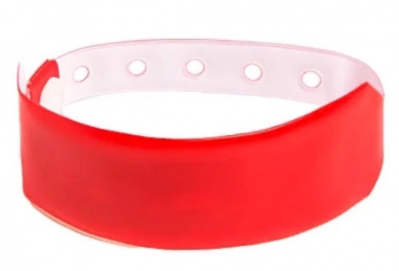 Браслет Mifare, IL-25MR, одноразовый, мягкий ПВХ (красный) Фото
