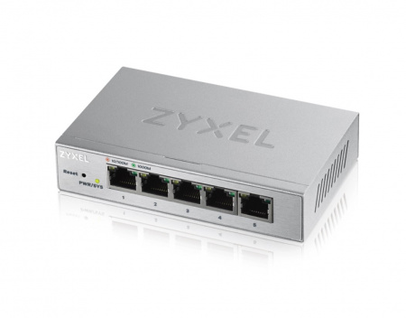 Smart коммутатор Zyxel GS1200-5, 5xGE, настольный, бесшумный, с поддержкой VLAN, IGMP, QoS и Link Ag Фото