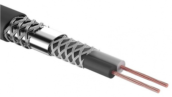 Кабель микрофонный КММ REXANT 2х0,25 мм², ø6,8 мм, черный, бухта 100 м Фото