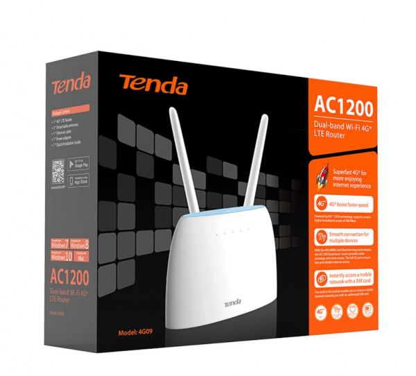 4G09 Tenda Двухдиапазонный гигабитный Wi-Fi 4G+ LTE маршрутизатор AC1200 Фото 4G09 Tenda Двухдиапазонный гигабитный Wi-Fi 4G+ LTE маршрутизатор AC1200 Фото